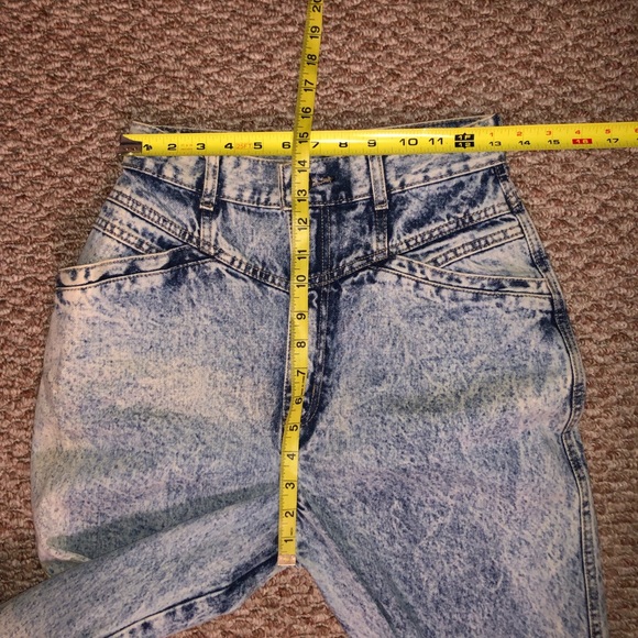 Vintage acid washed high waisted 80’s jeans long - Picture 12 of 14